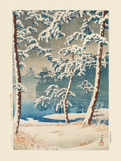 Senzoku Pond (1928) by Kawase Hasui