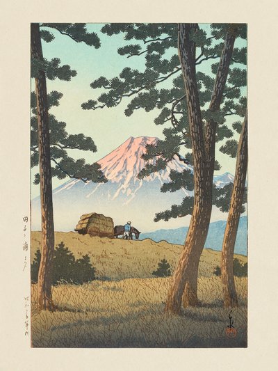 Evening at Tagonoura (1940) by Kawase Hasui