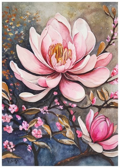 Pink Magnolia Bloom by Kay Shanley