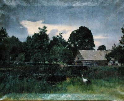 Landscape with a Stork by Kazimierz Alchimowicz