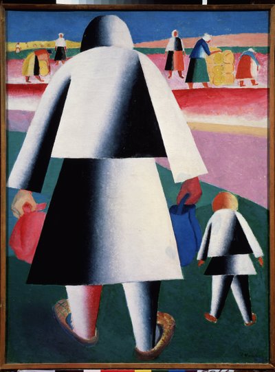 To the Harvest. Martha and Vanka by Kazimir Severinovich Malevich