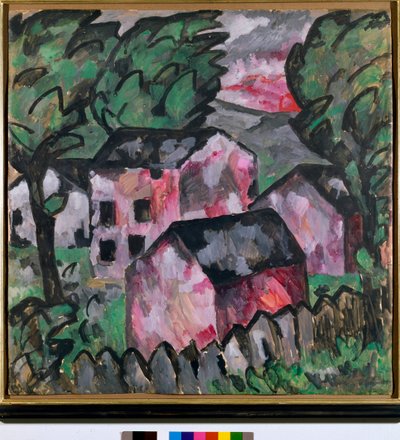 Landscape with Red Houses by Kazimir Severinovich Malevich