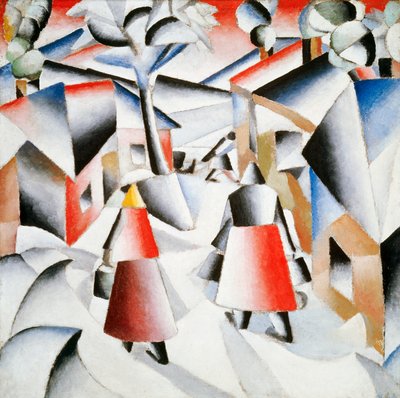 Morning in the Village After Snowstorm by Kazimir Severinovich Malevich