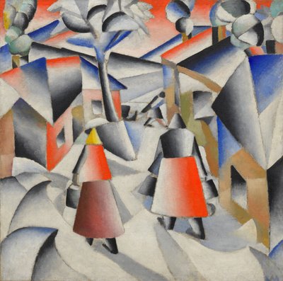 Morning in the Village after Snowstorm by Kazimir Severinovich Malevich
