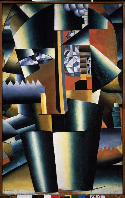 Portrait of Ivan Klyun by Kazimir Severinovich Malevich
