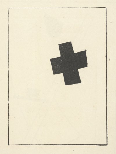Small Black Cross, Tilted from Suprematism: 34 Drawings by Kazimir Severinovich Malevich