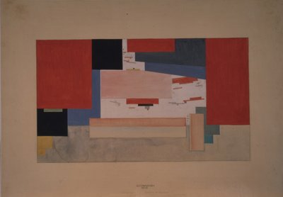 Suprematism. Sketch for a theatre curtain by Kazimir Severinovich Malevich