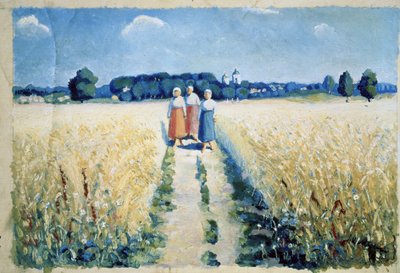 Three Women on the Road by Kazimir Severinovich Malevich