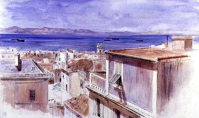 Gibraltar with the coast of Spain beyond by Keeley Halswelle