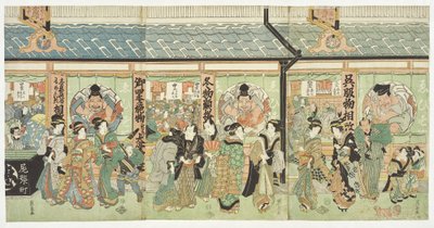 The Ebisuya textile shop in the Edo district of Owarichō by Keisai Eisen