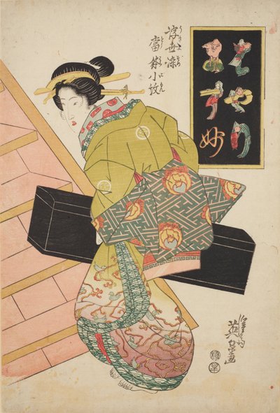 Woman with a Black Box by Keisai Eisen