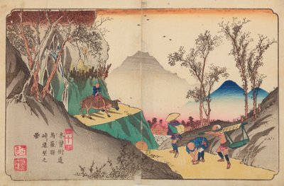 Magome, Plate 44 from the series: Sixty-Nine Stations of the Kisokaido by Keisai Eisen