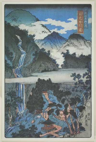 Nunobiki Falls at Jakko Shrine, from the series "Scenic Spots in the Mountains of Nikko" by Keisai Eisen