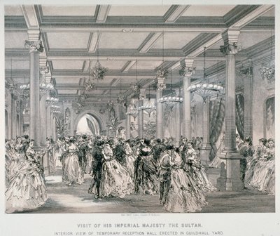 Reception for the Sultan of Turkey, Guildhall, City of London, 1867 by Kell Brothers