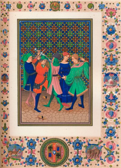 Scene from an illuminated manuscript by Kellerhoven