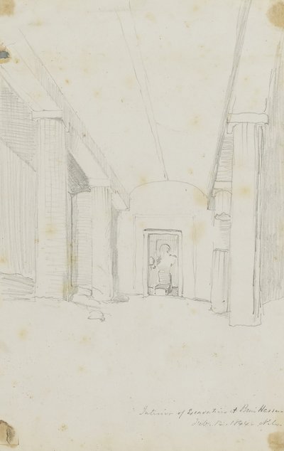 Interior of Excavations at Beni Hassan, Egypt by Kellogg, Miner Kilbourne