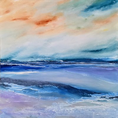 Calm Ocean Horizon by Kenneth Cowins