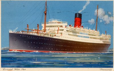 Cunard Line Steamship RMS Franconia by Kenneth Denton Shoesmith