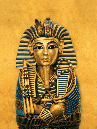 Composite Illustration of Coffinette for the Viscera of Tutankhamun, Exhibition, 2009 by Kenneth Garrett
