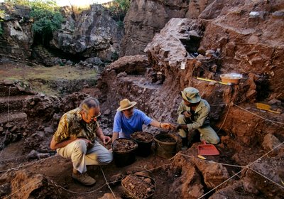 Drimolean Site, near Johannesburg, South Africa, 2 million year old hominid by Kenneth Garrett