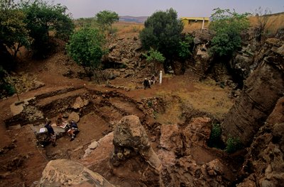 Drimolean Site, near Johannesburg, South Africa, 2 million year old hominid by Kenneth Garrett