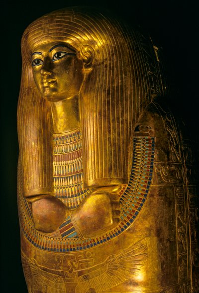 Gilded coffin of Tjuya, KV 46; Valley of the Kings; reign of Amenhotep III by Kenneth Garrett