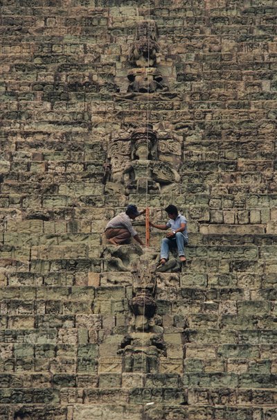 Heiroglyphic Staircase; Temple 26, Maya, Copan, Honduras, Classic period by Kenneth Garrett
