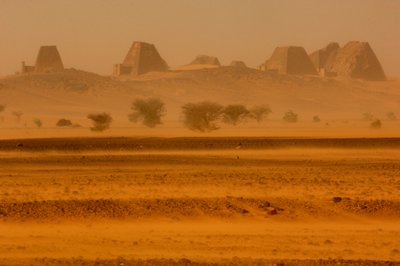 Meroe Pyramids, Begarawiya Pyramids, Sudan; Nubia; Black Pharaohs; Third Intermediate by Kenneth Garrett