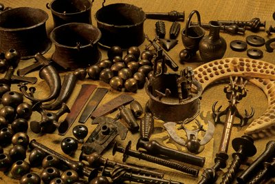 Nahal Mishmar cache of 429 objects found in cave, 5500 years old, near Dead Sea, Israel by Kenneth Garrett