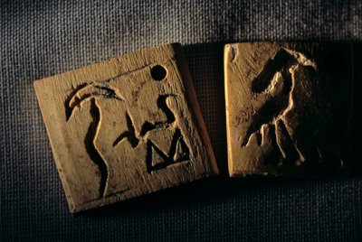 Predynastic ivory label, earliest writing, Dr. Gunter Dreyer, Egypt by Kenneth Garrett