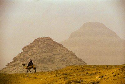 Saqqara; Teti Pyramid; 6th Dynasty; Djoser Pyramid (in background); Egypt by Kenneth Garrett