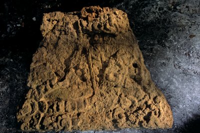Stele, Sufricaya, Holmul, Guatemala, Maya, Francisco Estradabelli, 2008 by Kenneth Garrett