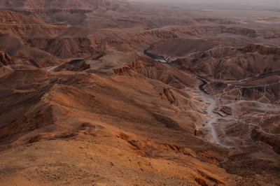 Sunrise Breaking Over the Valley of the Kings, Viewed from the Summit of el-Qurn, 2003 by Kenneth Garrett