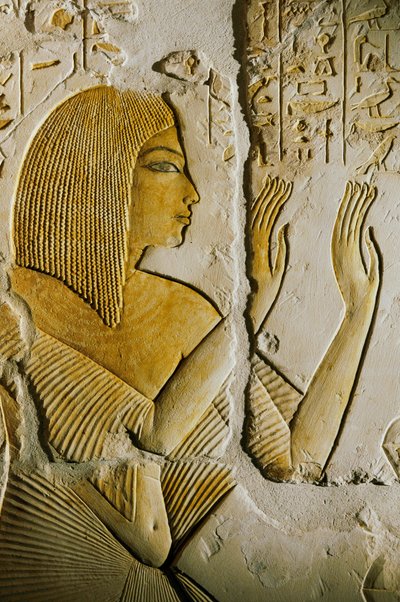 Tomb of Maia; Egypt; Archaeology; New Kingdom; Saqqara, Amarna period, art by Kenneth Garrett