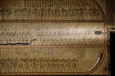Wall mural depicting Book of the Dead, Tomb of Amenhotep II, Valley of the Kings, 2009 (photo) by Kenneth Garrett