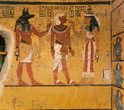 Wall Painting in Tomb of King Tutankhamun, Egypt, New Kingdom, Valley of the Kings, 2003 by Kenneth Garrett