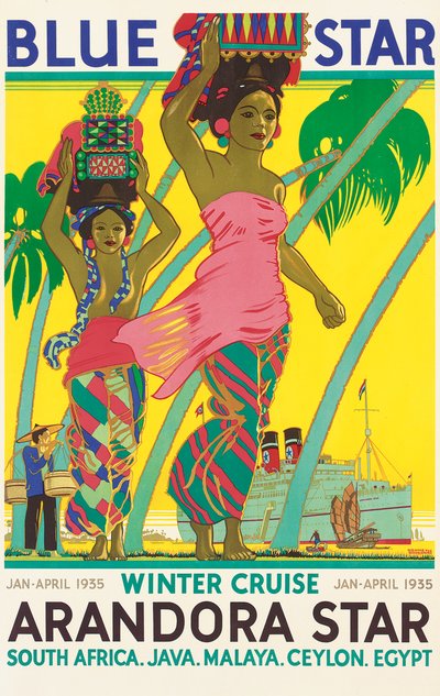 Poster advertising the cruise ship 