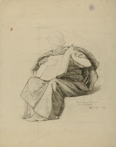 Iowa State Capitol Rotunda (Education, study for panel) by Kenyon Cox