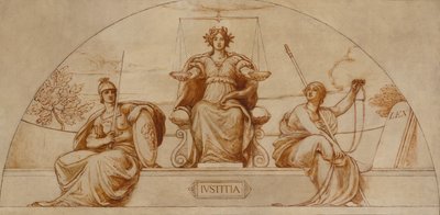 Cartoon for Mural of Minnesota State Capital, Institute of Justice, ca. 1904 by Kenyon Cox