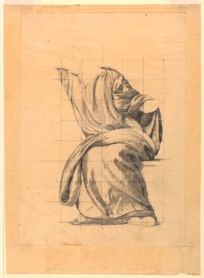 Drapery Study for Figure of Peace in The Beneficence of the Law, Mural at Essex County Court House, Newark, New Jersey by Kenyon Cox