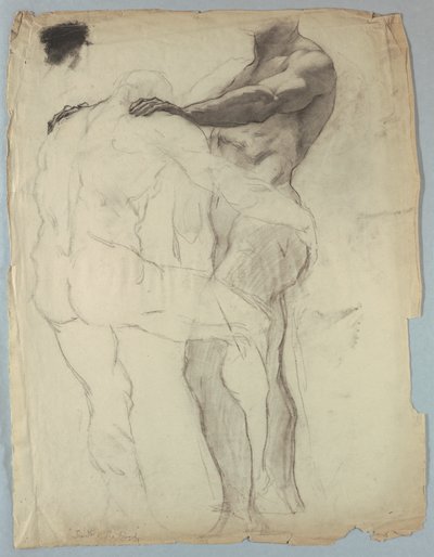Figure Study for "Jacob Wrestling with the Angel" by Kenyon Cox