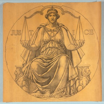 Justice, Cartoon for Mosaic in Wisconsin State Capitol Rotunda by Kenyon Cox