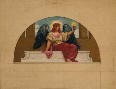 Sketch for the Mural at Oberlin College, The Spirit of Self-Sacrificing Love, ca. 1914 by Kenyon Cox