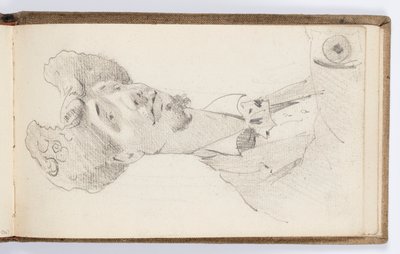 Sketchbook Page: Caricature of Carolus-Duran by Kenyon Cox