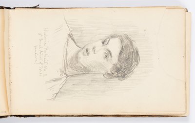 Sketchbook Page: Historic Portrait No. 3 (Self-Portrait) by Kenyon Cox