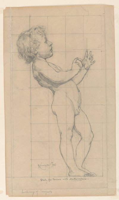 Study for "Mathematics," "The Sciences," Library of Congress, Washington D.C. by Kenyon Cox