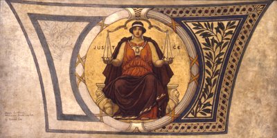 Study for Mosaic, Wisconsin State Capital, "Justice" by Kenyon Cox