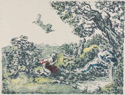 Satyr and Flying Cupid by Ker Xavier Roussel