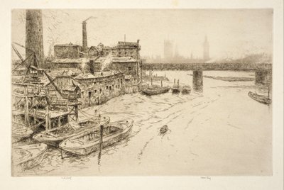 Hungerford Bridge, London by Kerr Eby