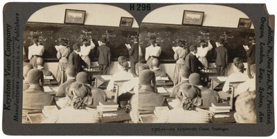 An Arithmetic Class, Tuskegee, Alabama, c. 1900 by Keystone View Company